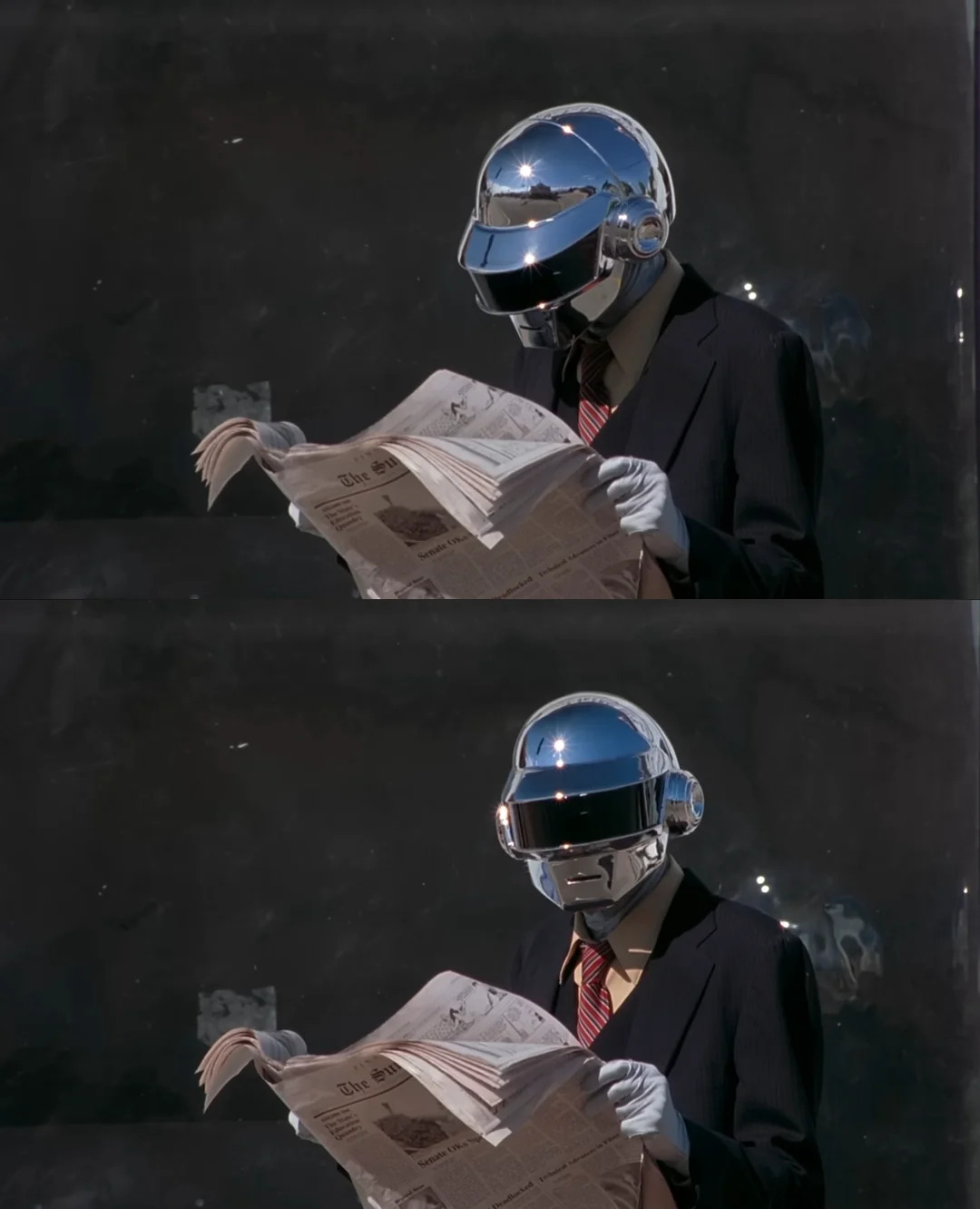 robot newspaper Blank Meme Template