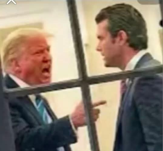 Donald Trump doest like Pete Hegseth's Iran War Blank Meme Template