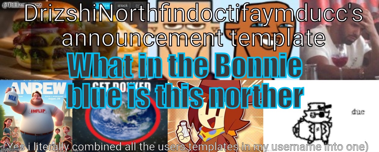I shared a template/name with 1000 msmg users | What in the Bonnie blue is this norther | image tagged in drizzy yoshi norther andrew doctor somewhere tiff aymy ducc | made w/ Imgflip meme maker
