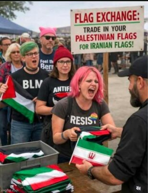 Wokester flag exchange Blank Meme Template