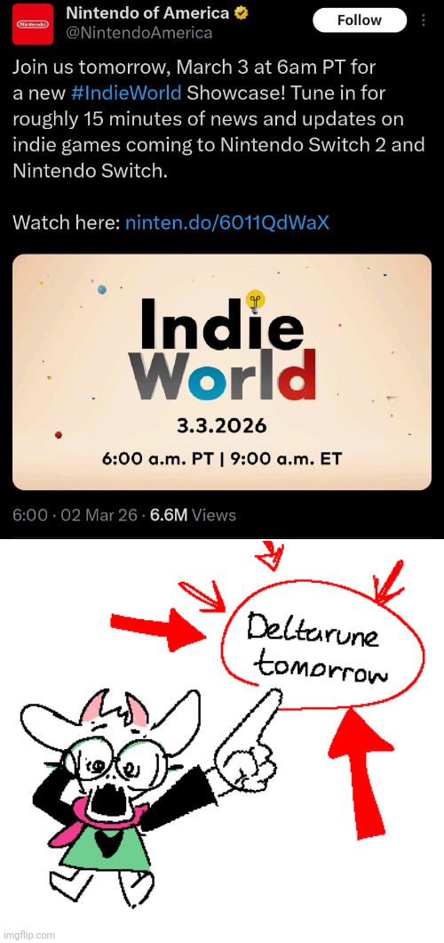 DELTARUNE TOMORROW | made w/ Imgflip meme maker