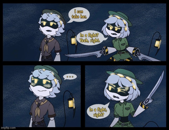 [pure silence] | image tagged in murder drones,idk what to put here | made w/ Imgflip meme maker