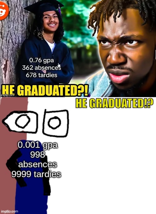 image tagged in he graduated | made w/ Imgflip meme maker