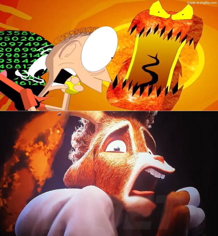 Will Harris Scared at Virusaurus Rex | image tagged in will harris scared at what,deviantart,crossover,sony,deviantart week | made w/ Imgflip meme maker