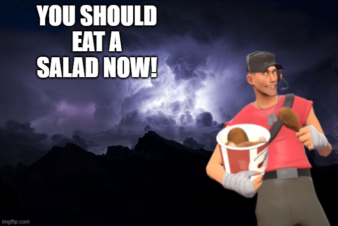 LTG Lightning | YOU SHOULD EAT A SALAD NOW! | image tagged in ltg lightning | made w/ Imgflip meme maker