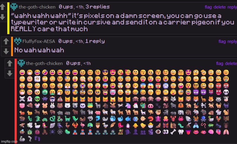 that's it, little cro is getting the emoji catalog :3 | made w/ Imgflip meme maker