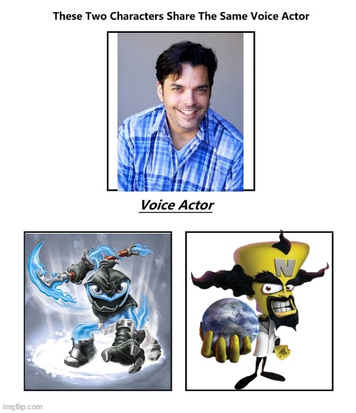 Lex Lang | image tagged in same voice actor,skylanders,crash bandicoot,activision,lex lang | made w/ Imgflip meme maker