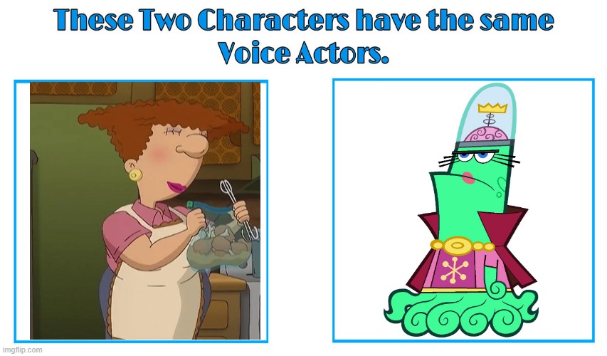 Laraine Newman 3 | image tagged in same voice actor,laraine newman,as told by ginger,fairly odd parents,nickelodeon | made w/ Imgflip meme maker