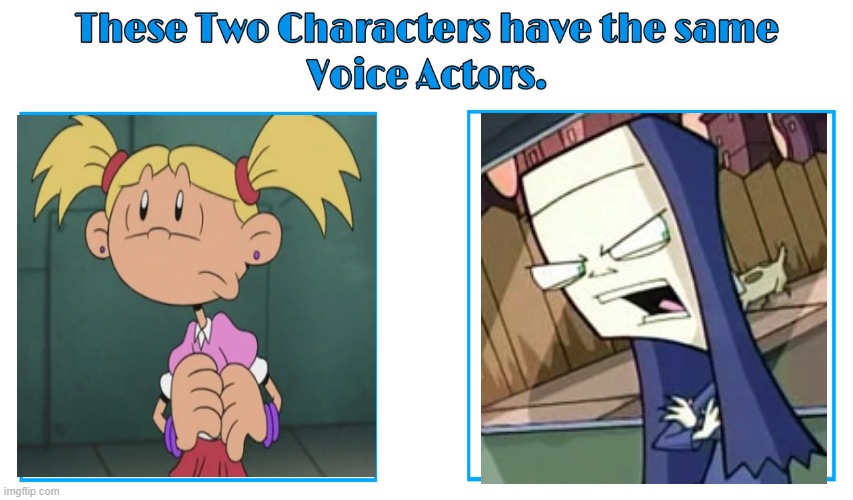 Janice Kawaye 2 | image tagged in same voice actor,janice kawaye,invader zim,codename kids next door,nickelodeon,cartoon network | made w/ Imgflip meme maker