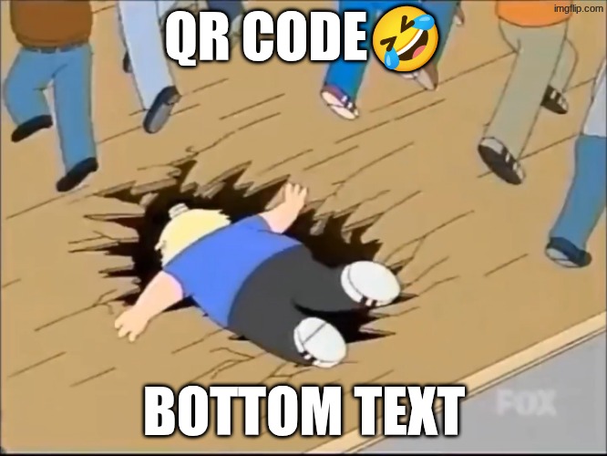 chris griffin funeral. this is part of 43 chars bart simpson lol its so funny how do i do it | QR CODE🤣; BOTTOM TEXT | image tagged in funny | made w/ Imgflip meme maker