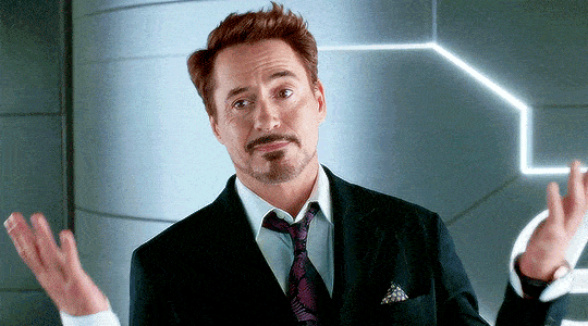 Tony stark shrug Blank Meme Template