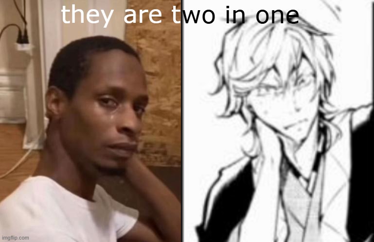 i was re-reading the manga and caught this..? | wo in one; they are t | image tagged in bungostraydogs,funny,fukuzawa,anime,yukichifukuzawa,bsd | made w/ Imgflip meme maker