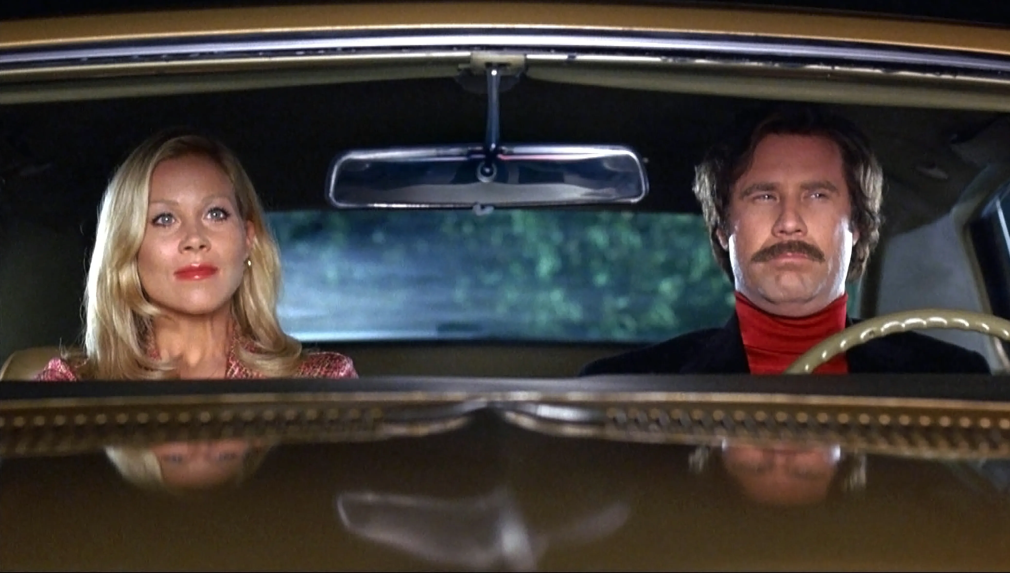 Burgundy car scene Blank Meme Template