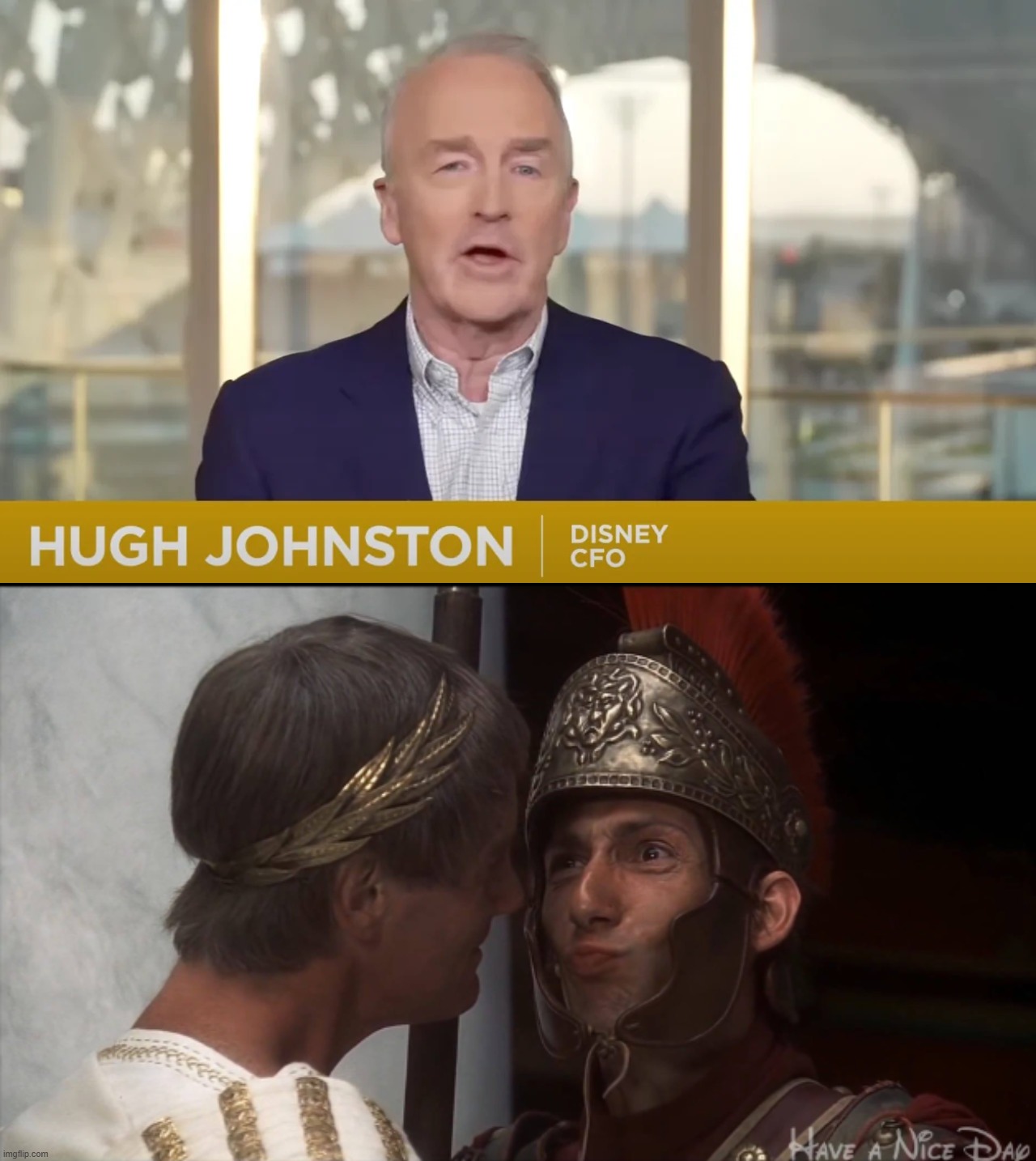 Disney's cfo | image tagged in disney,monty python,life of brian | made w/ Imgflip meme maker