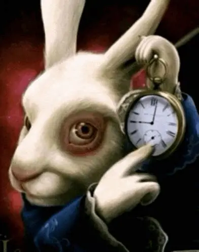 white Rabbit Blank Meme Template