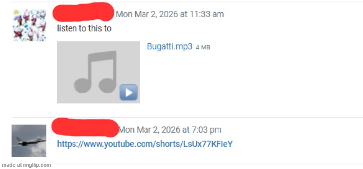 lil interaction between me and my friend in messages | made w/ Imgflip meme maker