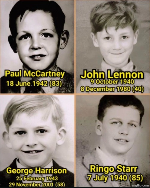The Beatles when they were children | made w/ Imgflip meme maker