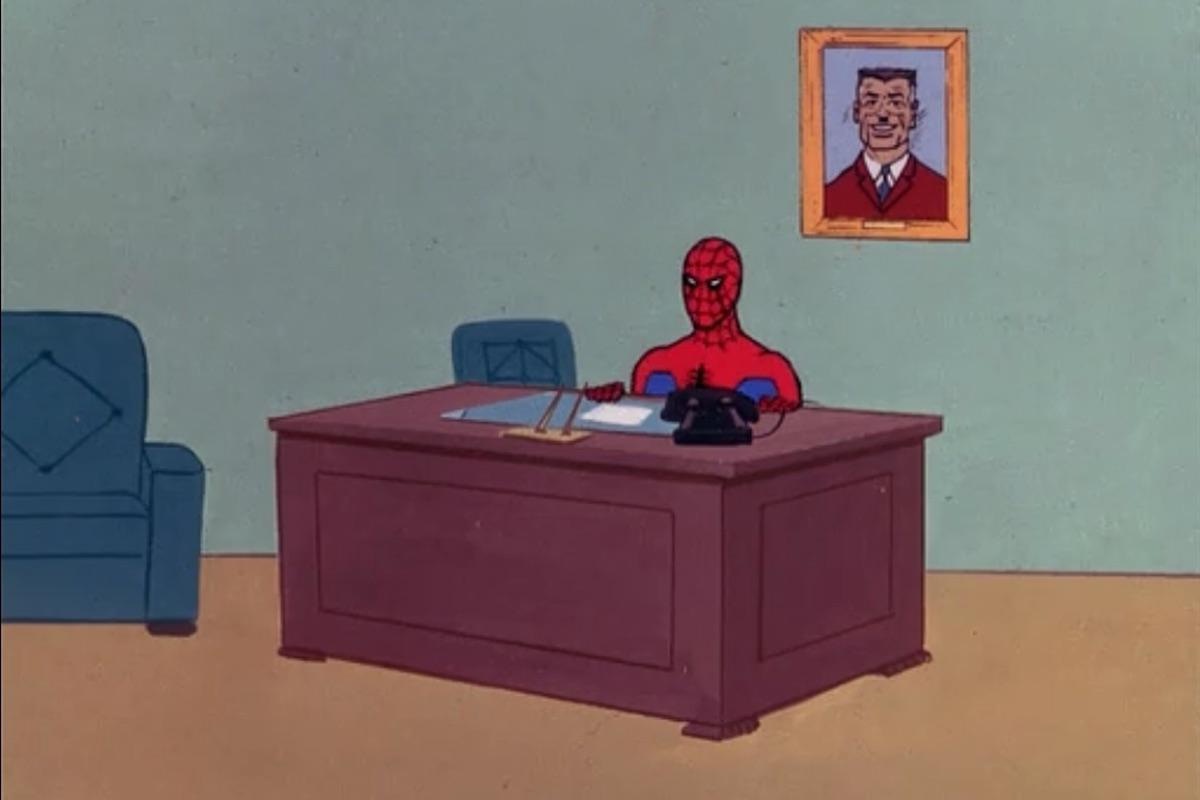 Spiderman Office high quality Blank Meme Template