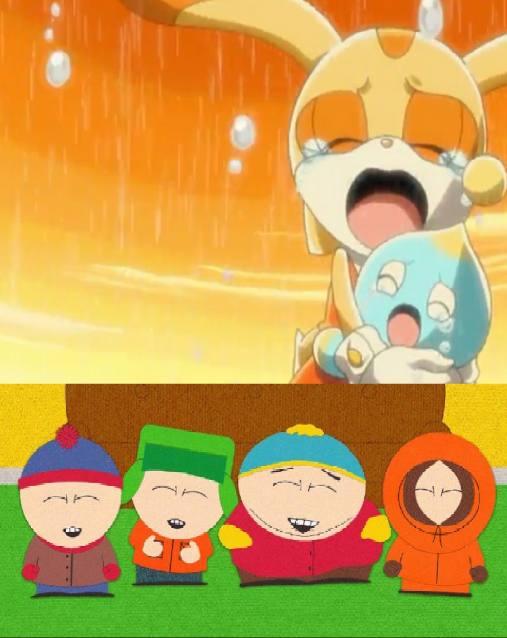 South Park laughing at Cream Blank Meme Template