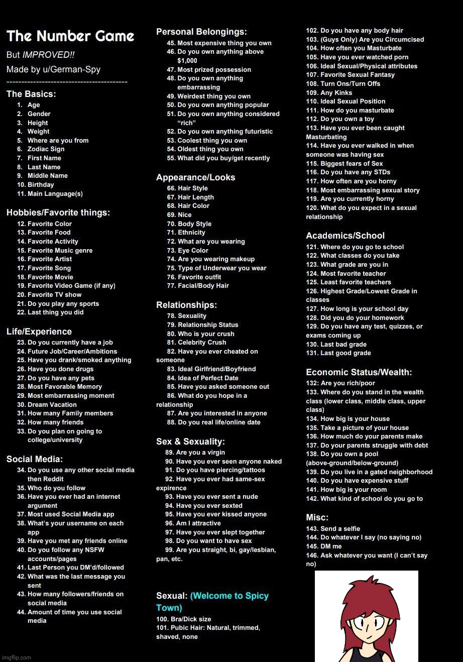 Imma be lazy and do the question thing again too, this time just Aurora because I wanna develop her a bit more. | image tagged in the number game | made w/ Imgflip meme maker