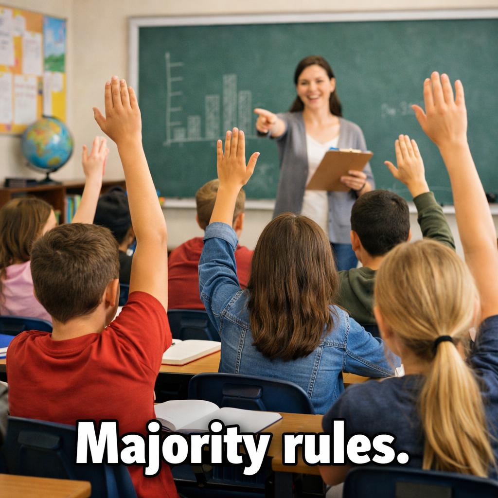 Meme Idea 3: Class Vote  ? Picture: Students raising hands to vo Blank Meme Template