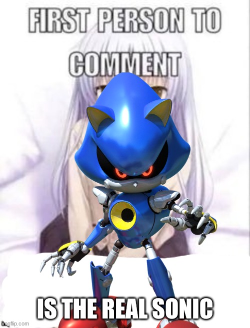 first person to comment owns as a pet for a week | IS THE REAL SONIC | image tagged in first person to comment owns as a pet for a week | made w/ Imgflip meme maker