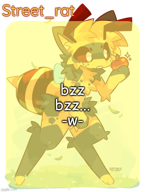 Rats beecat temp | bzz bzz... -w- | image tagged in rats beecat temp | made w/ Imgflip meme maker