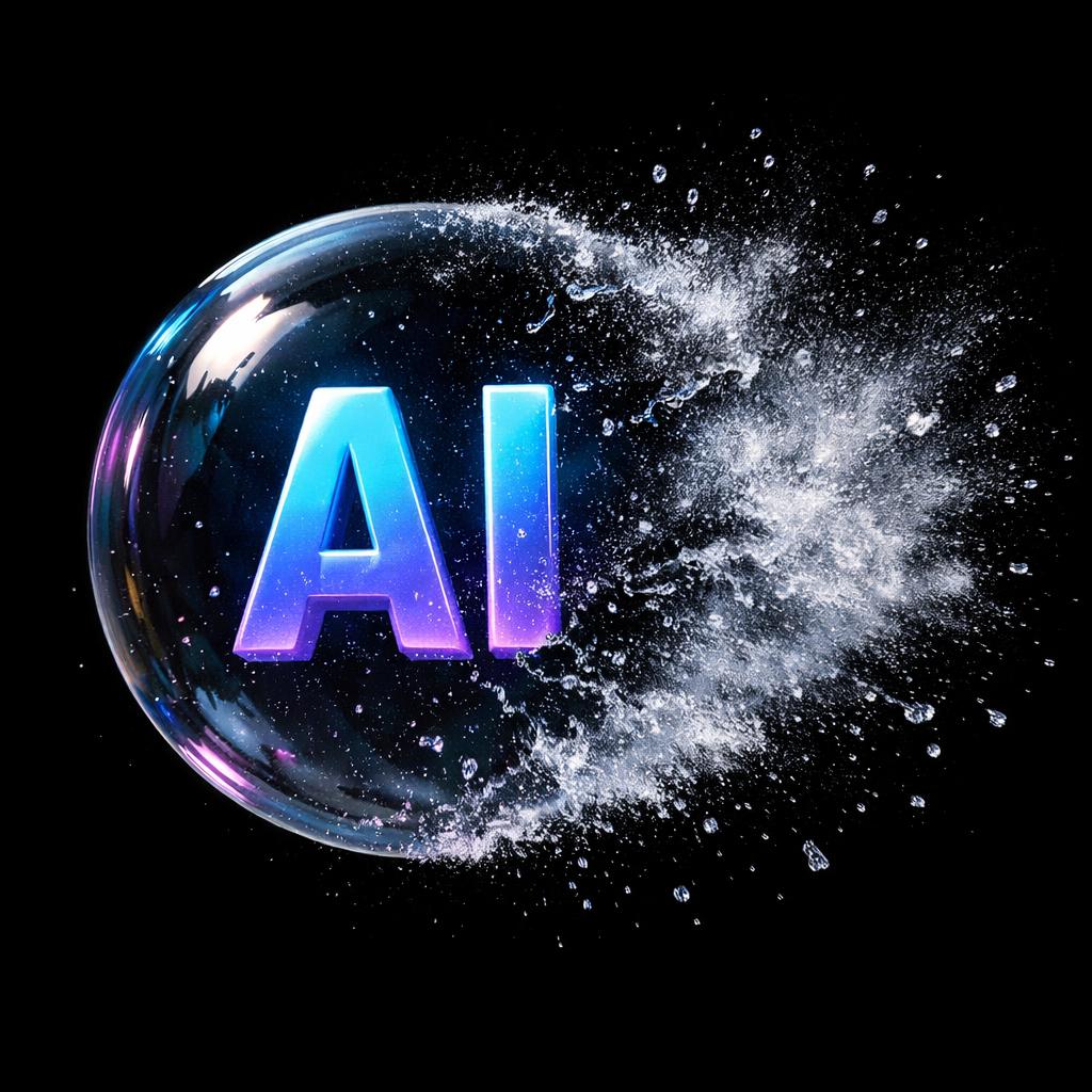 the ai bubble popping Blank Meme Template