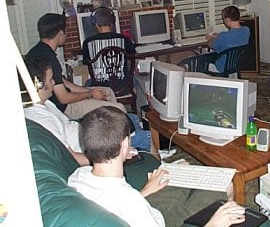 ciber lan party Blank Meme Template