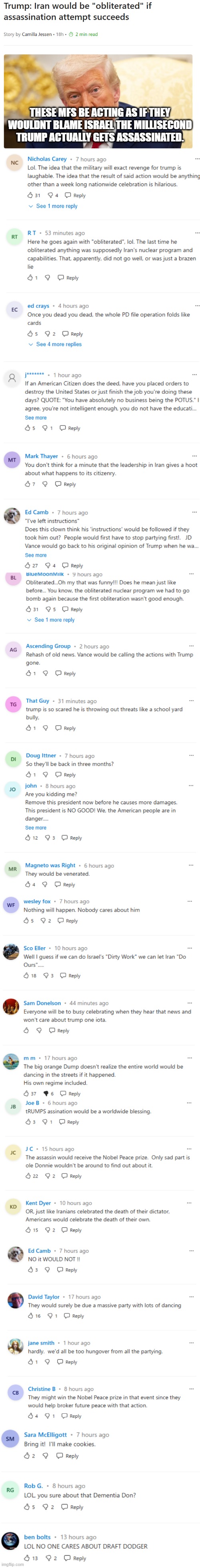 They said the same about Charlie kirk when he was alive how he deserved to die, now they wanna blame Israel, they wont change. | THESE MFS BE ACTING AS IF THEY WOULDNT BLAME ISRAEL THE MILLISECOND TRUMP ACTUALLY GETS ASSASSINATED. | image tagged in israel,donald trump,assassination,stupid people,anti zionist stupidity | made w/ Imgflip meme maker