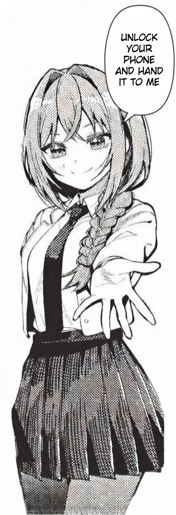 rikka inohana reaching out mayonaka heart tune Blank Meme Template