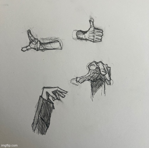 Just some hand practice | image tagged in art,drawing | made w/ Imgflip meme maker