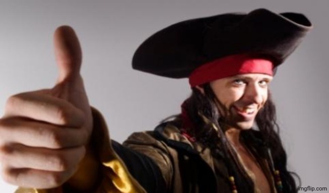 pirate thumbs up | image tagged in pirate thumbs up | made w/ Imgflip meme maker