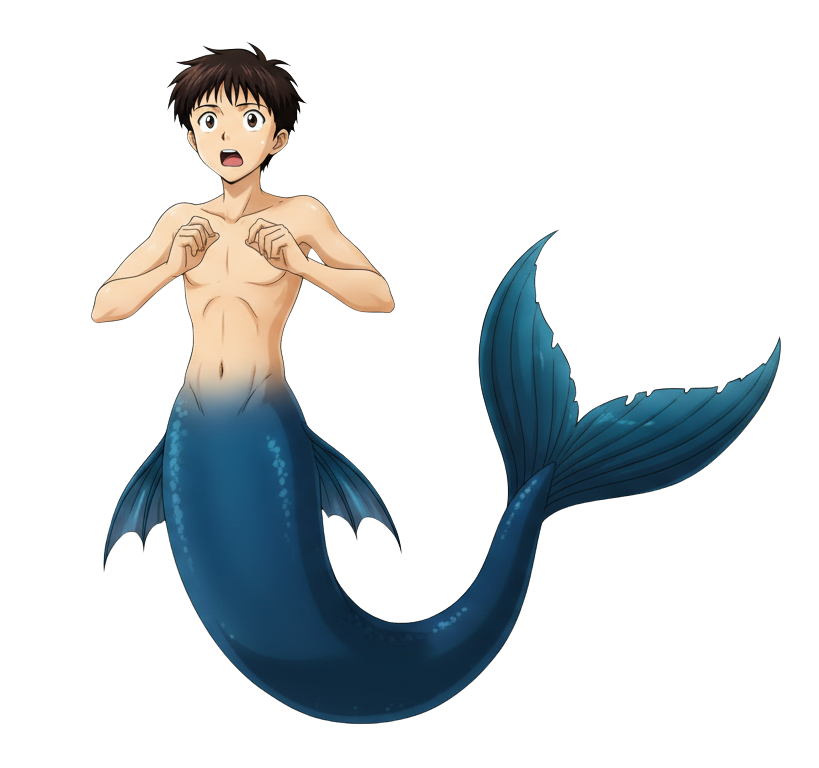 Shinji Merman Blank Meme Template