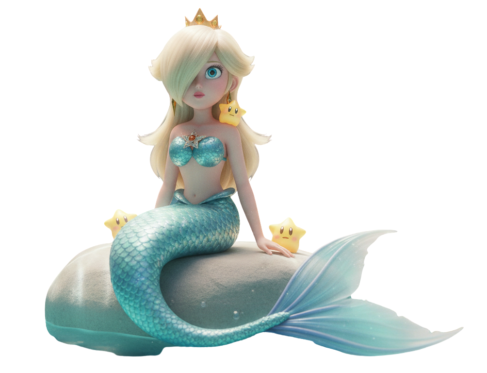 Mermaid Rosalina Blank Meme Template