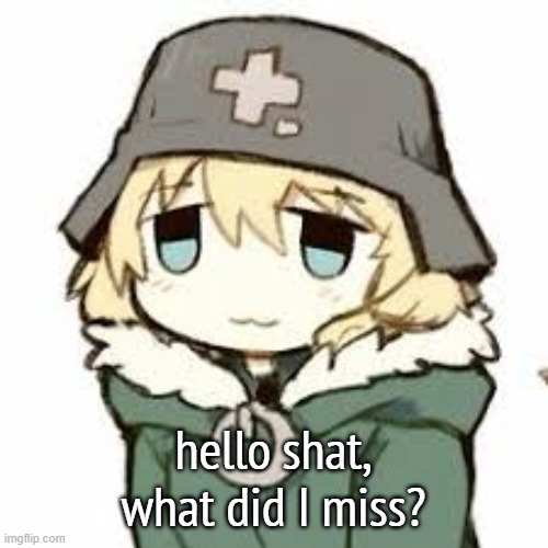 yuuri :3 | hello shat, what did I miss? | image tagged in yuuri 3 | made w/ Imgflip meme maker