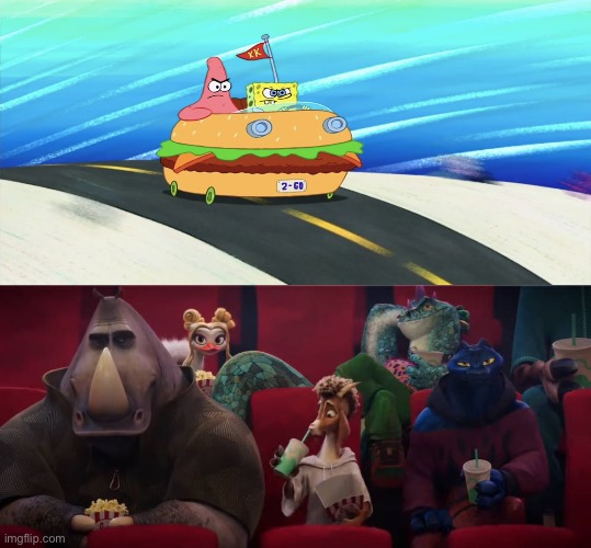 Will and The Vineland Thorns watching The SpongeBob SquarePants Movie (2004) | image tagged in will and the vineland thorns watched what,spongebob squarepants,nickelodeon,memes,goat movie,sony pictures animation | made w/ Imgflip meme maker