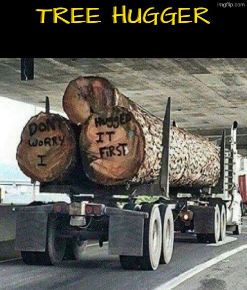 Tree Hugger | TREE HUGGER | image tagged in tree hugger,trees,cry about it,hugging,hilarious memes,road sign | made w/ Imgflip meme maker