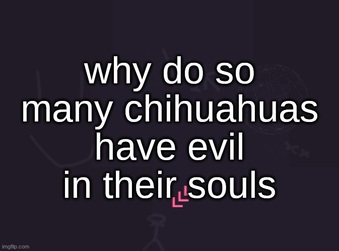 vik's image | why do so many chihuahuas have evil in their souls | image tagged in vik's image | made w/ Imgflip meme maker