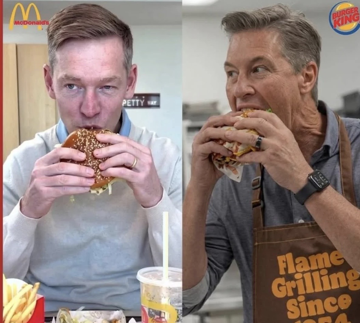 CEO Burger Bite Blank Meme Template