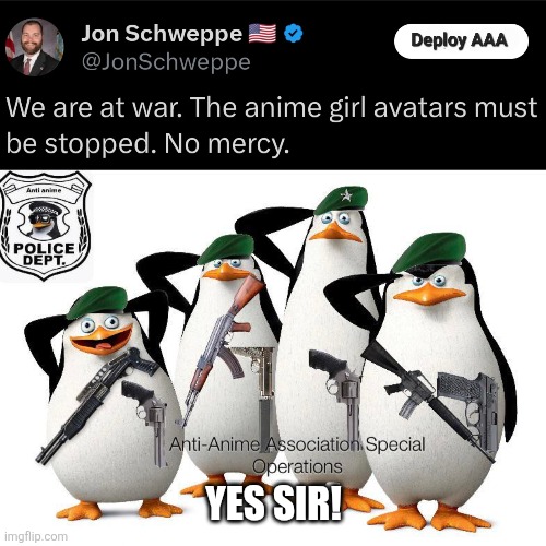 YES SIR! | image tagged in memes,penguin,war | made w/ Imgflip meme maker