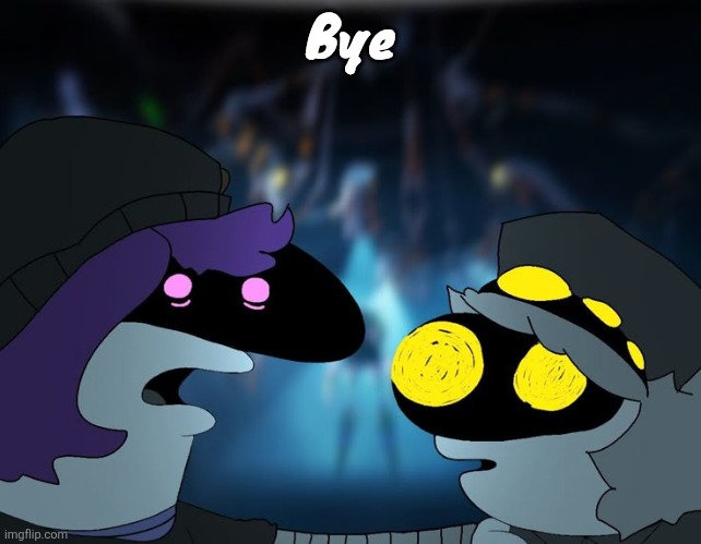 Smiling drones | Bye | image tagged in smiling drones | made w/ Imgflip meme maker