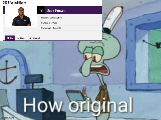 Season 1 Default Username | image tagged in squidward how original,original meme | made w/ Imgflip meme maker