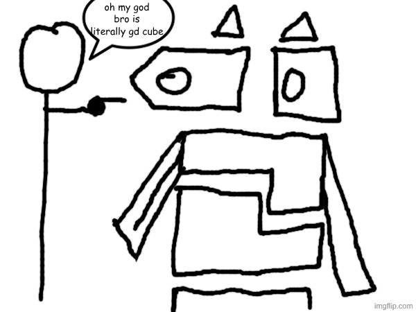 oh my god bro is literally gd cube | made w/ Imgflip meme maker