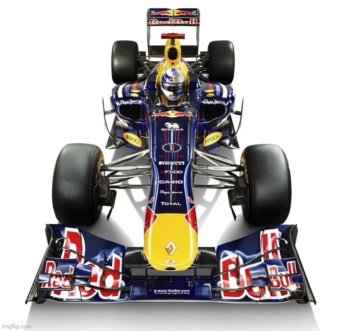 Oracle RedBull Racing RB7: Driven By: Sebastian Vettel #5 & Mark Webber #2 | image tagged in oracle redbull racing rb7,redbull,f1 | made w/ Imgflip meme maker