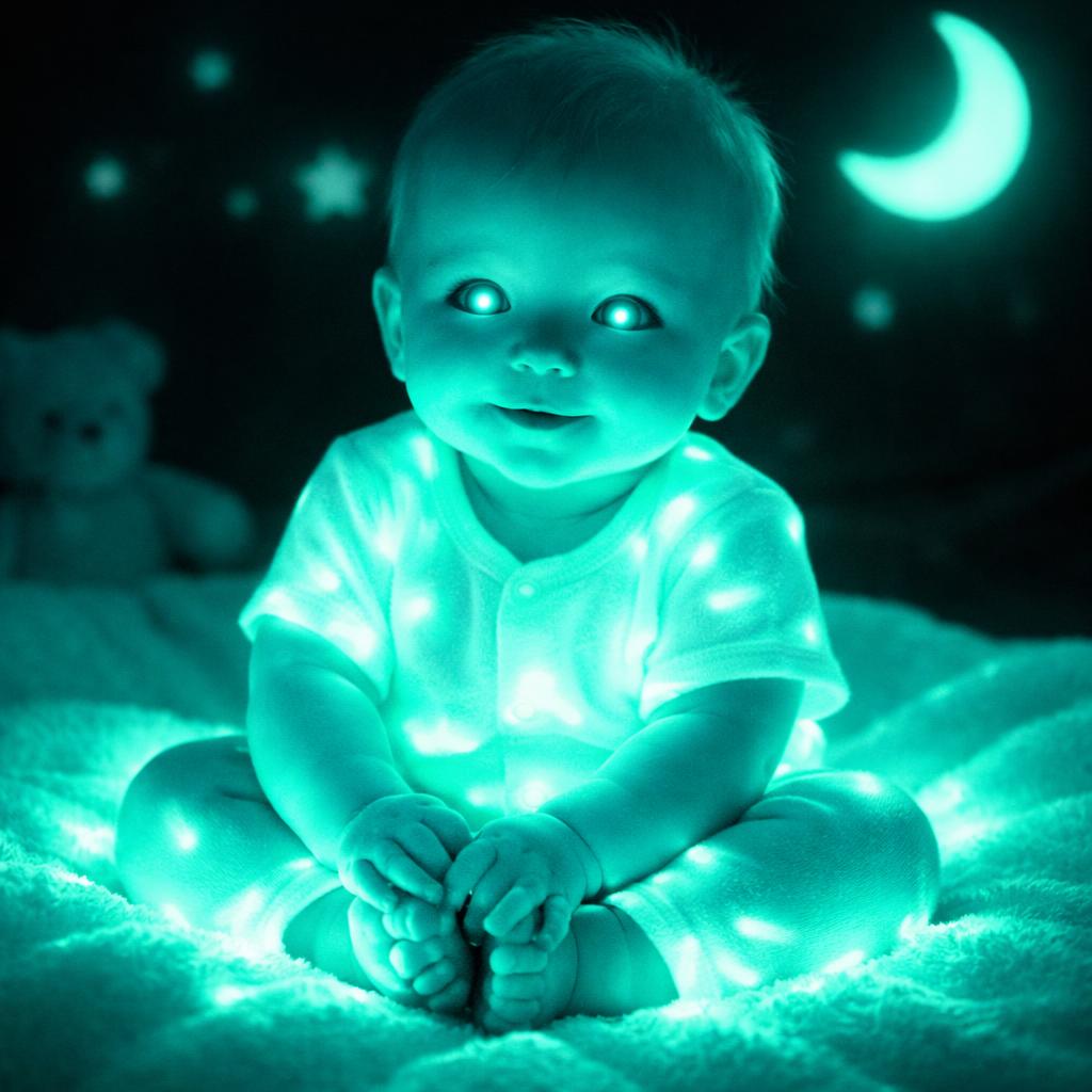 glow in the dark baby Blank Meme Template