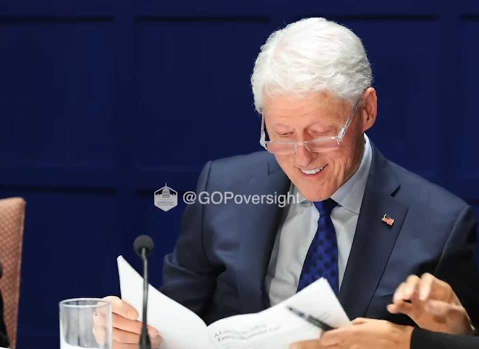 Slick Willy Smiling At Abuse Blank Meme Template