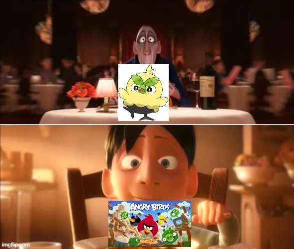 Browt reminds me of Angry Birds, which is my childhood mobile game | image tagged in anton ego | made w/ Imgflip meme maker