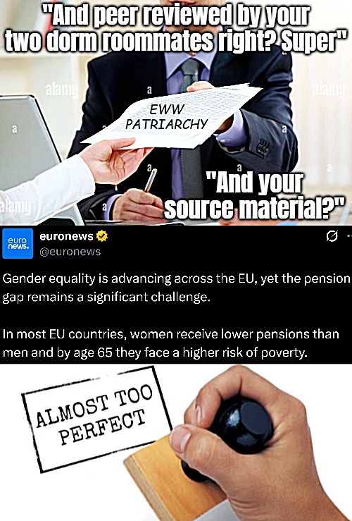 Nothing more is needed for several papers when the rest is in your head | image tagged in feminism,patriarchy,sarcasm,stamped | made w/ Imgflip meme maker