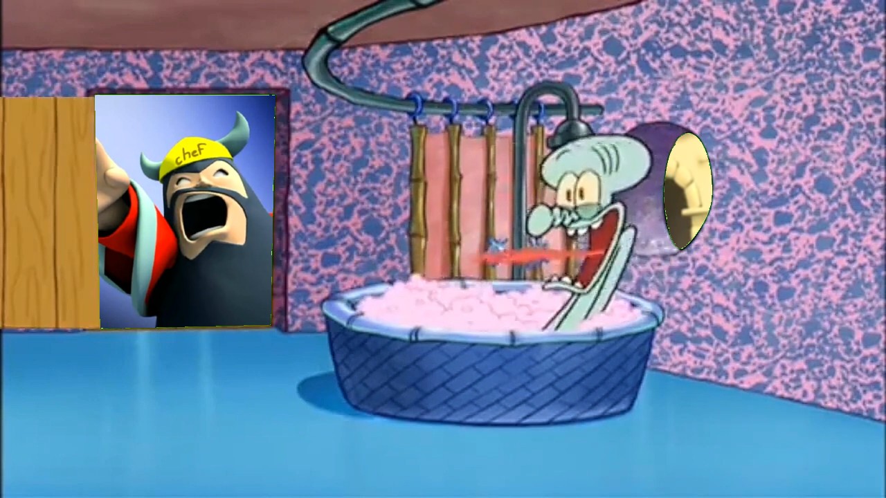 Chef (Supermoine) Drops by Squidward's House Blank Meme Template